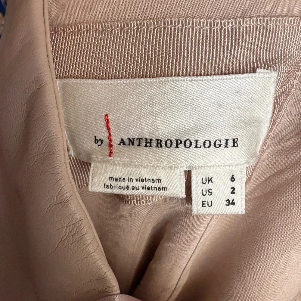 NWT Anthropologie Faux Leather One-Shoulder Asymmetrical Midi Dress size 2 - Picture 15 of 16